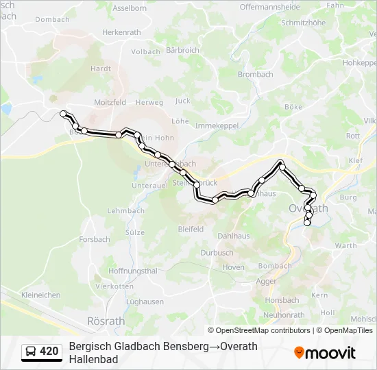 420 Bus Line Map