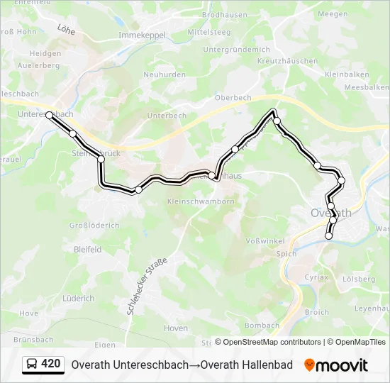 420 Bus Line Map