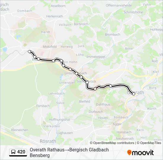 420 Bus Line Map