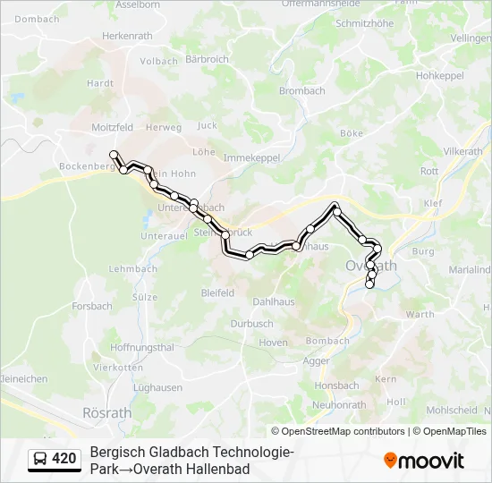 420 Bus Line Map
