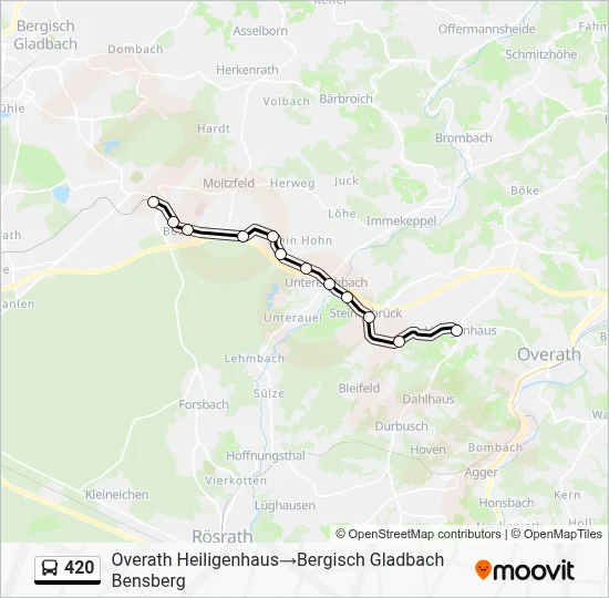 420 Bus Line Map
