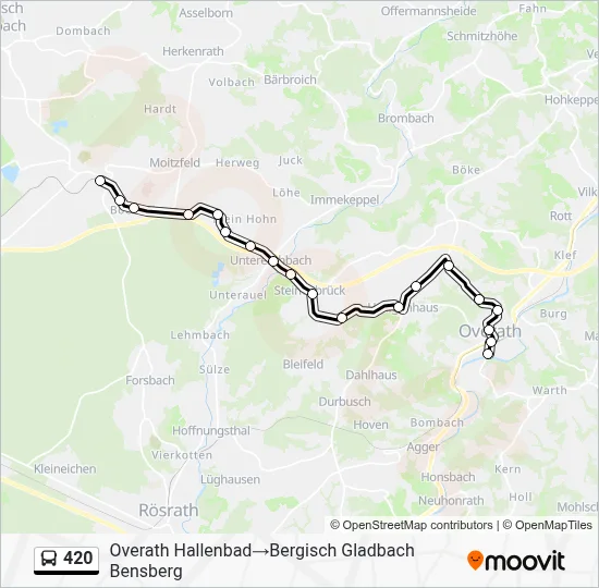 Buslinie 420 Karte