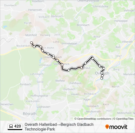 Buslinie 420 Karte