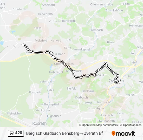 Buslinie 420 Karte