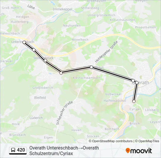 420 Bus Line Map