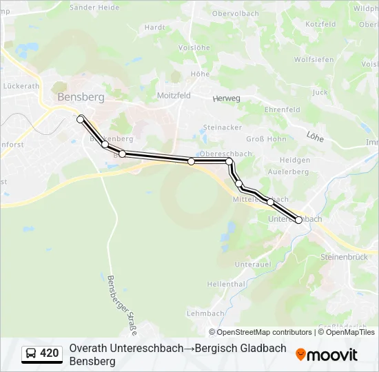 Buslinie 420 Karte