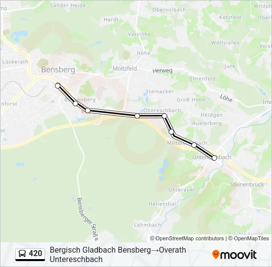 420 Bus Line Map