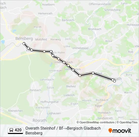 Buslinie 420 Karte