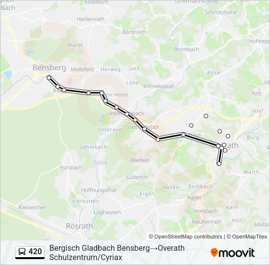 420 Bus Line Map