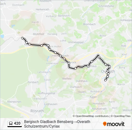 420 Bus Line Map