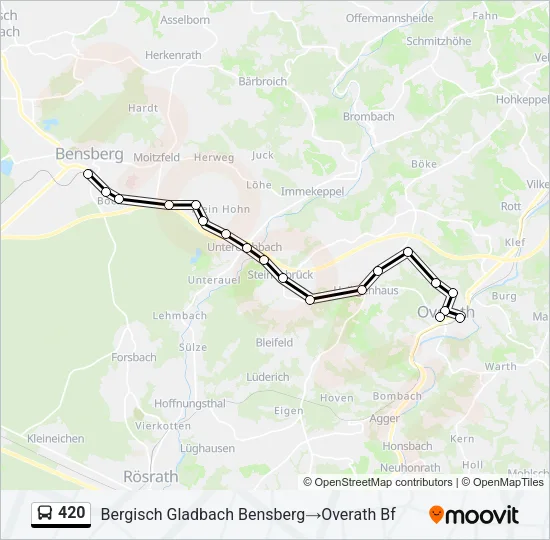 420 Bus Line Map