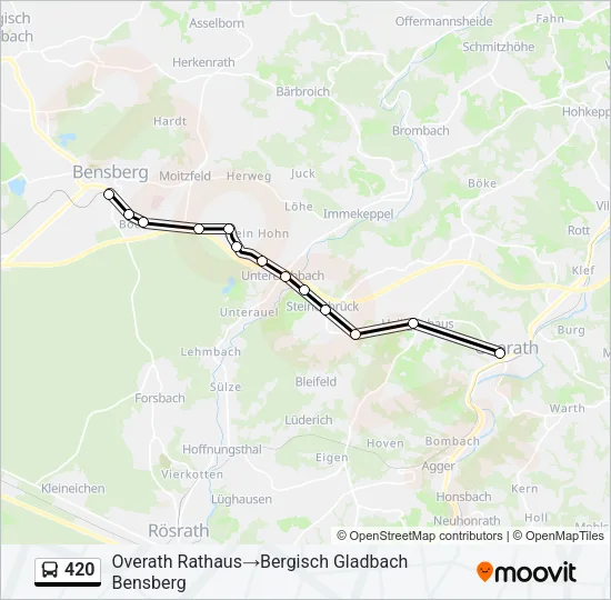 Buslinie 420 Karte