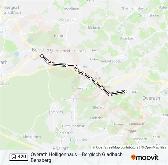 Buslinie 420 Karte