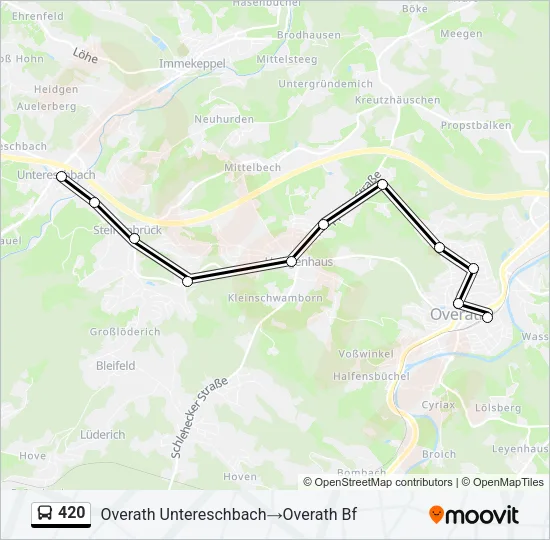 420 Bus Line Map