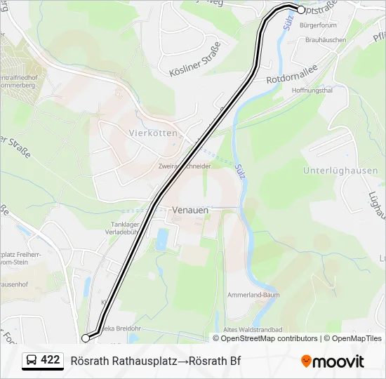 422 Bus Line Map