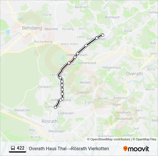 422 Bus Line Map