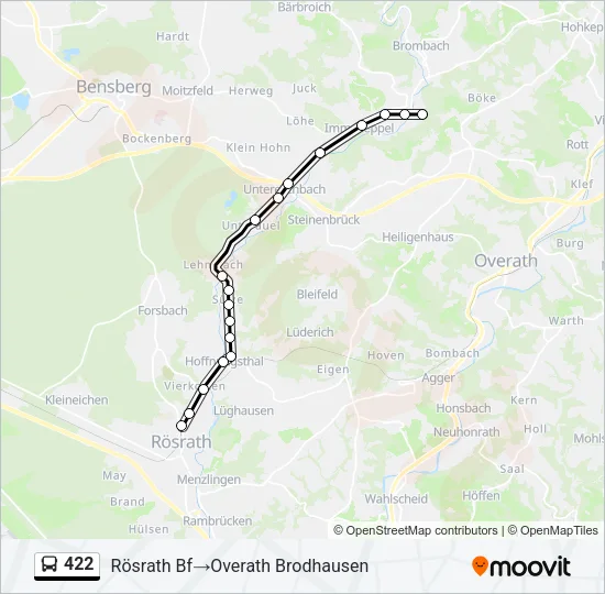 422 Bus Line Map