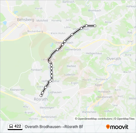 422 Bus Line Map