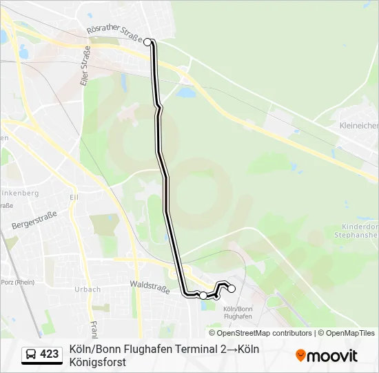 423 Bus Line Map