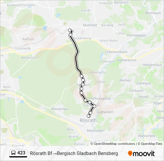 423 Bus Line Map