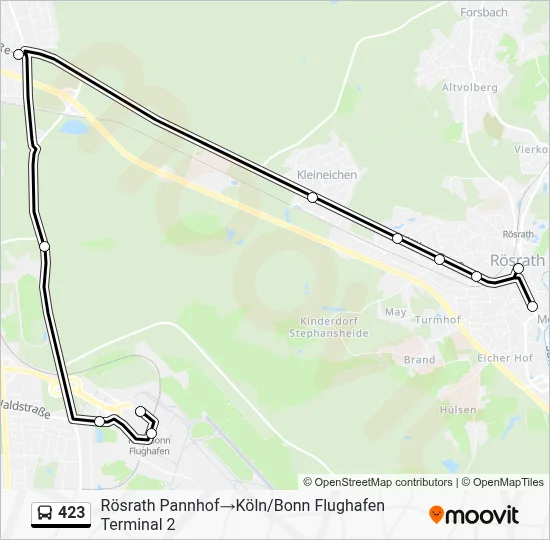 423 Bus Line Map