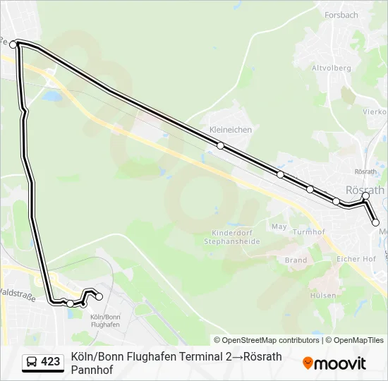 423 Bus Line Map