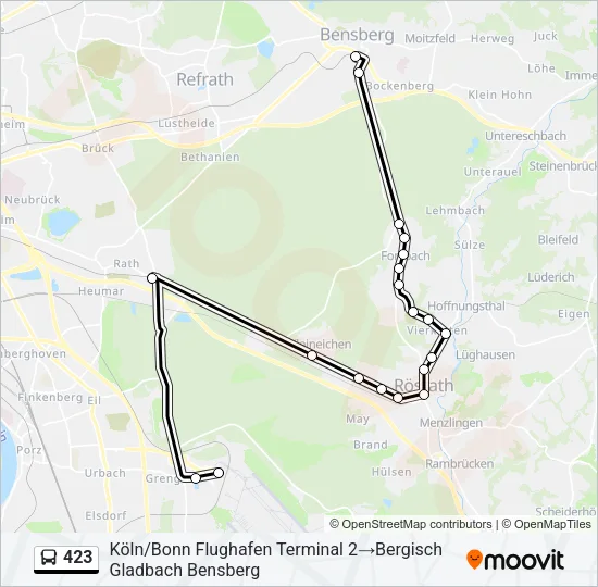 423 Bus Line Map