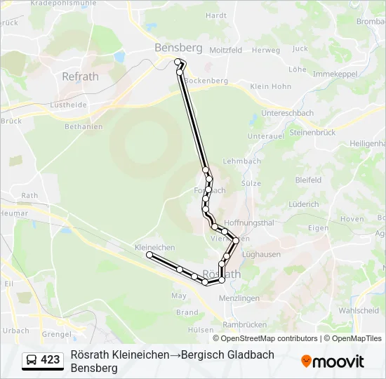 423 Bus Line Map