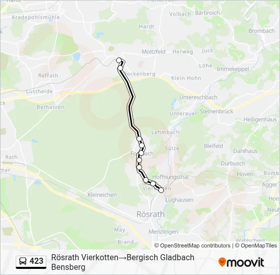 423 Bus Line Map