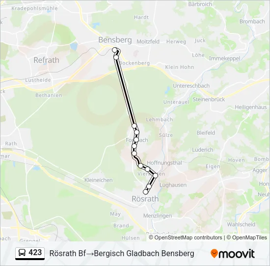423 Bus Line Map