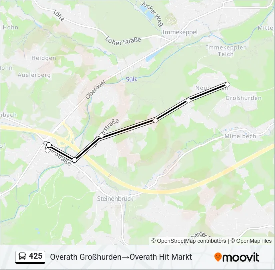 425 Bus Line Map