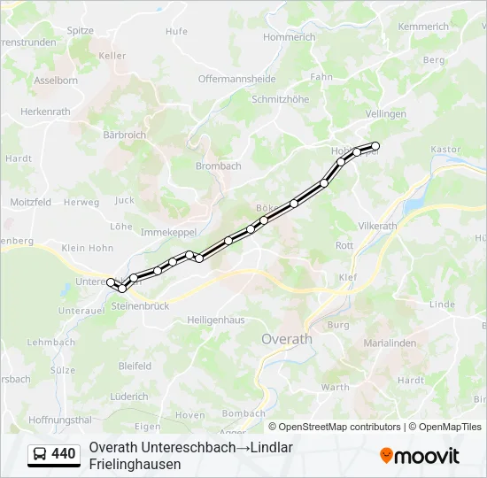 440 Bus Line Map