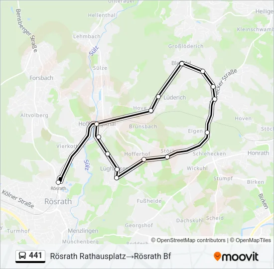 441 Bus Line Map