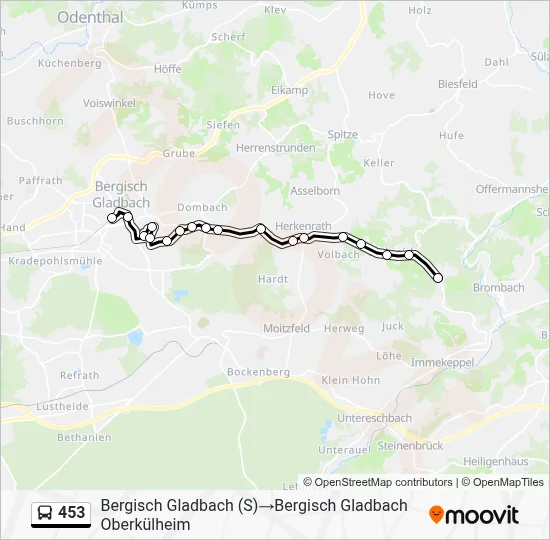 453 Bus Line Map