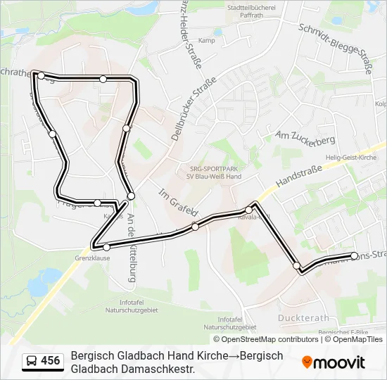 456 Bus Line Map