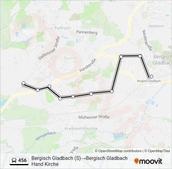 456 Bus Line Map