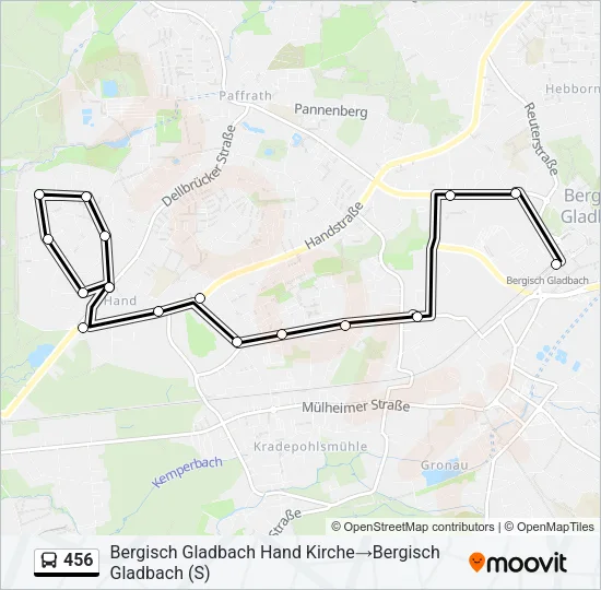 456 Bus Line Map