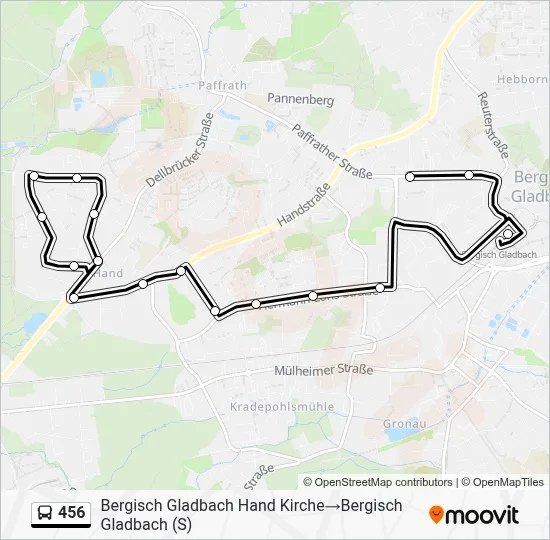 456 Bus Line Map