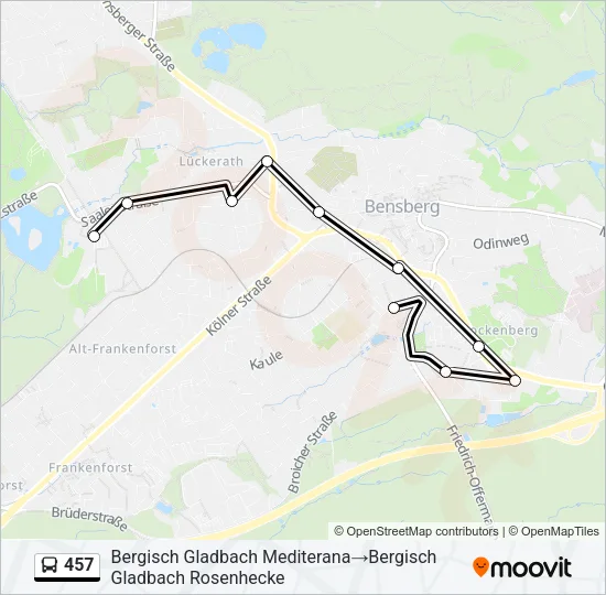 457 Bus Line Map