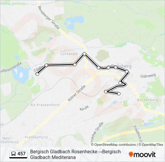 457 Bus Line Map