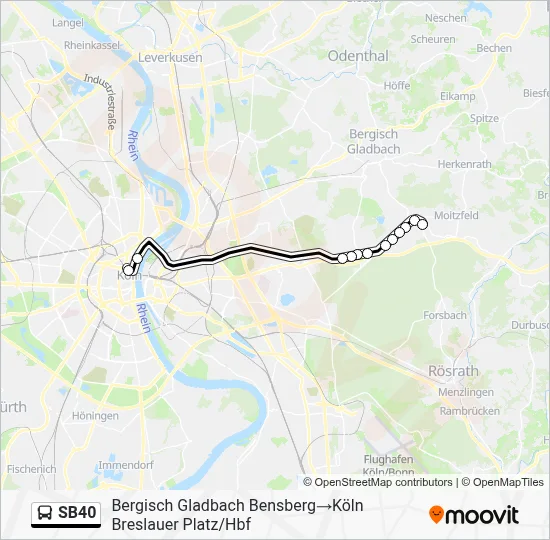 SB40 Bus Line Map