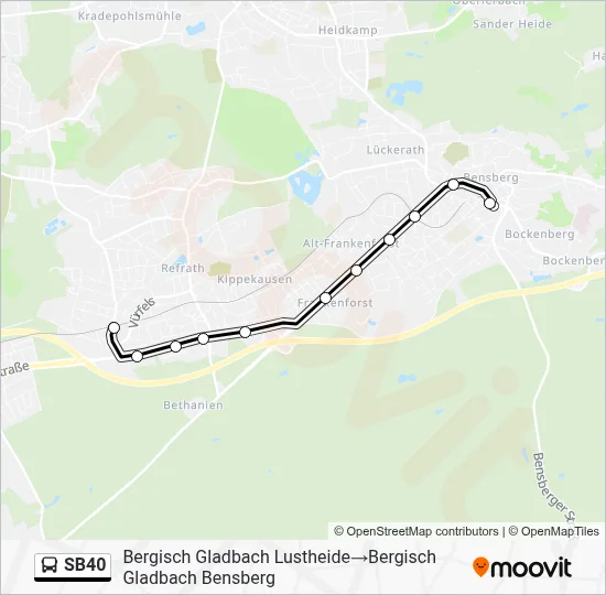 SB40 Bus Line Map