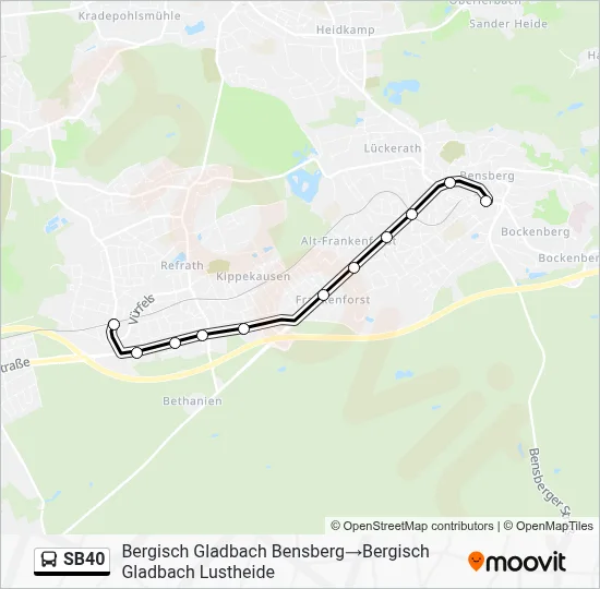 SB40 Bus Line Map
