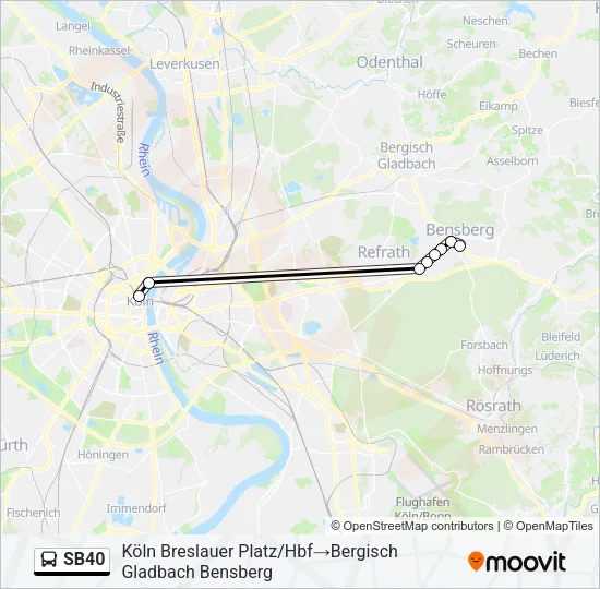 SB40 Bus Line Map