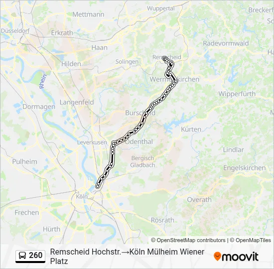 260 Bus Line Map
