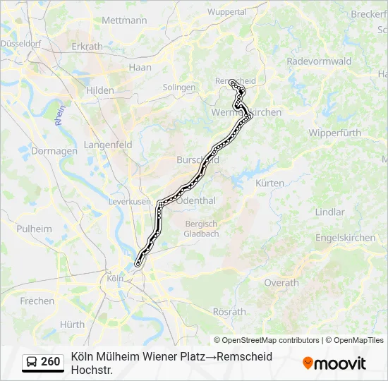 260 Bus Line Map