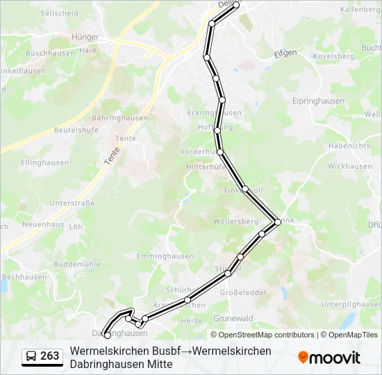 263 Bus Line Map