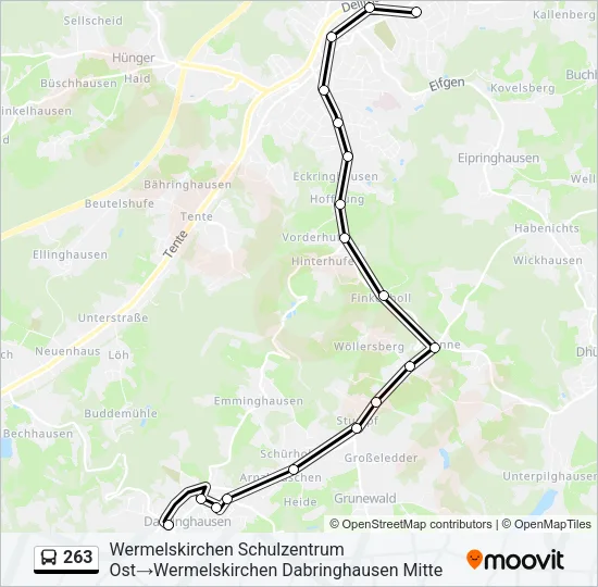 263 Bus Line Map