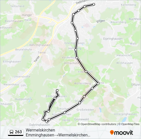 263 Bus Line Map