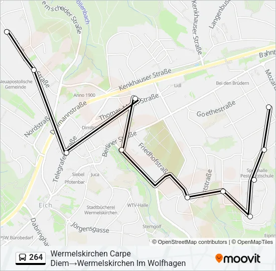 264 Bus Line Map